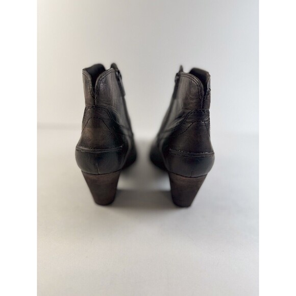 Frye Womens Boots Brown Renee Seam Short Leather Western Heeled Ankle Bootie 6 M - Picture 5 of 11